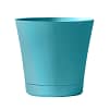 blue flower pots