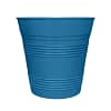 blue plastic planters
