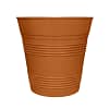 orange plastic planters