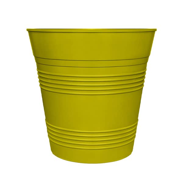 yellow plastic planters